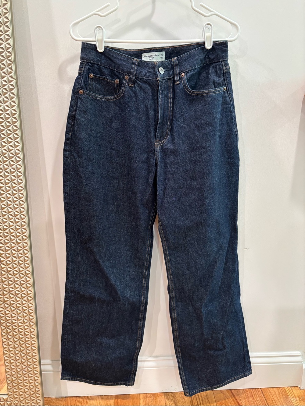 Abercrombie & Fitch Dark Blue Straight Leg Jeans 27S